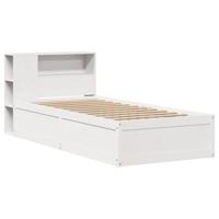 Bedframe zonder matras massief grenenhout wit 140x200 cm - thumbnail