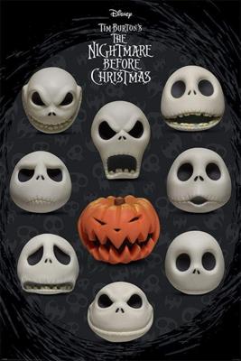 Poster Nightmare Before Christmas - Many Faces of Jack 61x91,5cm