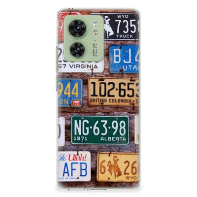 Motorola Edge 40 | Siliconen hoesje | met foto Kentekenplaten