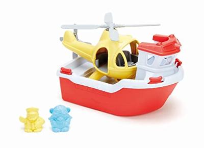 Green Toys reddingsboot met helikopter