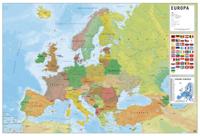 Poster Map of Europe - Physical Politic - Italiaans - 91,5x61cm - thumbnail