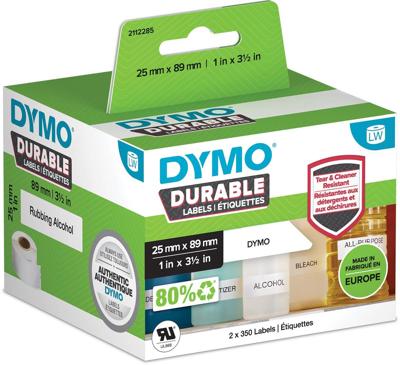 DYMO 2112285 Rol met etiketten 89 x 25 mm Polypropyleen folie Wit 700 stuk(s) Permanent hechtend Universele etiketten, Adresetiketten DYMO 2112285 Rol met etiketten 89 x 25 mm Polypropyleen folie Wit 700 stuk(s) Permanent hechtend Universele etiketten, Adresetiketten