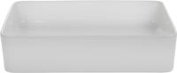 Saqu Sink vierkante waskom 35x50x14,5cm keramiek glanzend wit - thumbnail