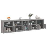 Dressoir met LED-verlichting 283x37x67 cm grijs sonoma eiken - thumbnail