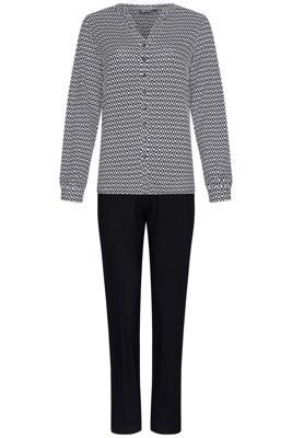 Zwart-witte Pastunette doorknooppyjama