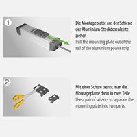 Brennenstuhl 1391010601 Overspanningsveilige stekkerdoos Zilver-zwart Randaarde stekker 1 stuk(s) - thumbnail