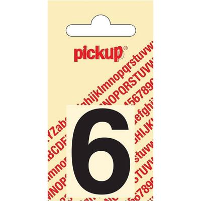 Plakcijfer Helvetica 40 mm Sticker zwarte cijfer 6 Pickup - Pickup Plakcijfer Helvetica 40 mm Sticker zwarte cijfer 6 Pickup - Pickup