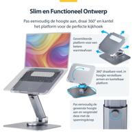 Cooling Base voor Laptop Startech ATER-LAPTOP-RISER Aluminium - thumbnail