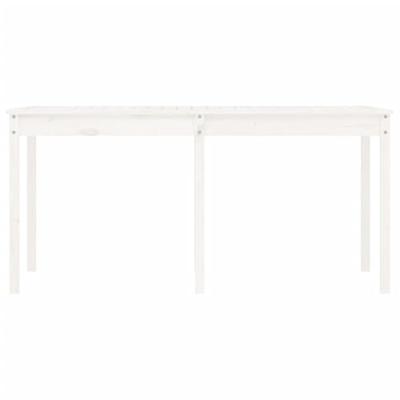 Tuintafel 159,5x82,5x76 cm massief grenenhout wit