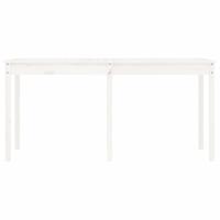Tuintafel 159,5x82,5x76 cm massief grenenhout wit - thumbnail