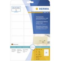 Etiket HERMA 8670 A4 63.5x38.1mm folie transparant mat 525st - thumbnail