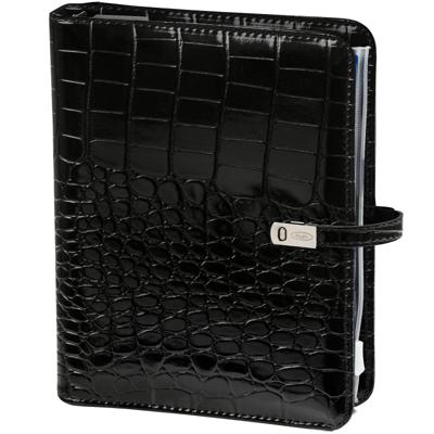 Organizer kalpa a5 + ag25-26 7d/2p croco zwart