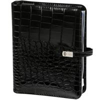 Organizer kalpa a5 + ag25-26 7d/2p croco zwart - thumbnail
