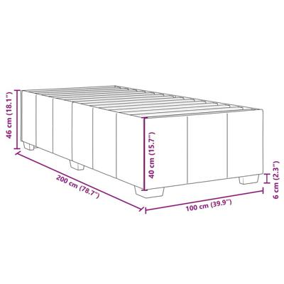 Bedframe zonder matras 100x200 cm stof zwart