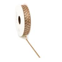 Kerst Lint small stars 3mm x 50 meter goud - thumbnail