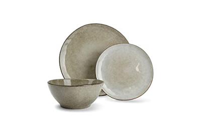 Salt & Pepper Serviesset Artisan Green - 12-delig / 4 personen - 4 dinerborden, 4 ontbijtborden en 4 kommen