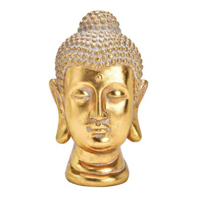 Buddha hoofd van poly, goud (B/H/D) 19x30x17cm Buddha hoofd van poly, goud (B/H/D) 19x30x17cm
