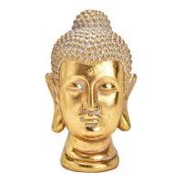 Buddha hoofd van poly, goud (B/H/D) 19x30x17cm - thumbnail