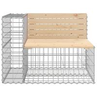 Tuinbank schanskorfontwerp 92x71x65,5 cm massief grenenhout - thumbnail