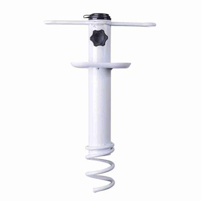 Marbueno Parasol Suction Staal Wit 35,5x15x6 cm Strand en Tuin 10506