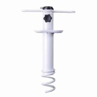 Marbueno Parasol Suction Staal Wit 35,5x15x6 cm Strand en Tuin 10506 - thumbnail