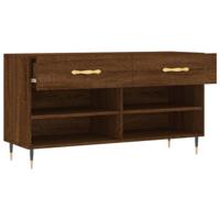 VidaXL Schoenenbank 102x35x55 cm bewerkt hout sonoma eikenkleurig - thumbnail