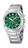 Jaguar J805/C Horloge Acier staal zilverkleurig-groen 44,5 mm - thumbnail