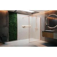 Novellini H art Inloopdouche - 100x200cm - Helder glas met matte band - mat zwart harthp100-44h - thumbnail
