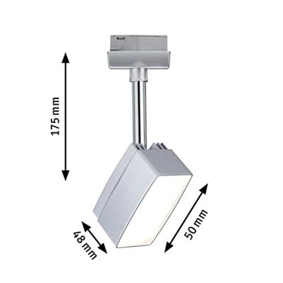 Paulmann Pedal 230V-railsysteem lamp URail LED vast ingebouwd 5 W LED Chroom (mat)