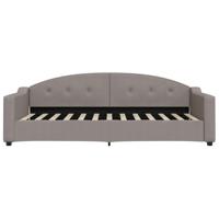 Slaapbank met matras 90x200 cm stof taupe - thumbnail