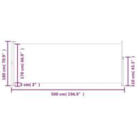 Tuinscherm uittrekbaar 180x500 cm rood - thumbnail