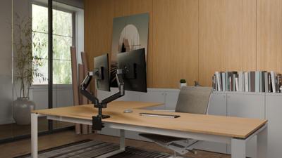 Ergotron 45-686-292 TV-tafelhouder 68,6 cm (27) In hoogte verstelbaar, Kantelbaar