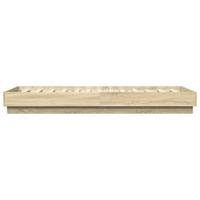 Bedframe met LED-verlichting sonoma eikenkleurig 100x200 cm - thumbnail