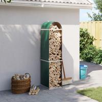 VidaXL Haardhoutopslag 40x45x170 cm gegalvaniseerd staal groen - thumbnail