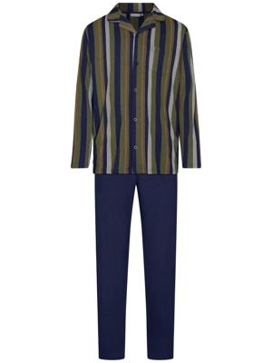 Duurzame heren doorknooppyjama strepen Duurzame heren doorknooppyjama strepen