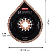 Bosch Accessoires Expert 3 max AVZ 70 RT4 multitoolvoegplaat 70 mm - 1 stuk(s) - 2608900041 - thumbnail