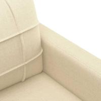 Tweezitsbank 120 cm stof crmekleurig - thumbnail