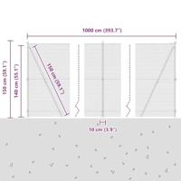 VidaXL Afrasteringspaal groen 10 x 1,4 m (13 mm gaas) staal en pvc - thumbnail