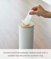 Yamazaki Tissuebox Rond - Rin - Wit - thumbnail