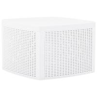 Bijzettafel 54x54x36,5 cm kunststof wit - thumbnail