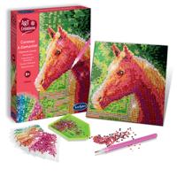 Creatie met mini-strasssteentjes - SENTOSPHERE - Kunst & Creaties - Diamond Painting Canvas - Paard - Leeftijd 8+ - thumbnail