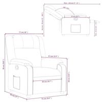 Fauteuil verstelbaar stof zwart - thumbnail