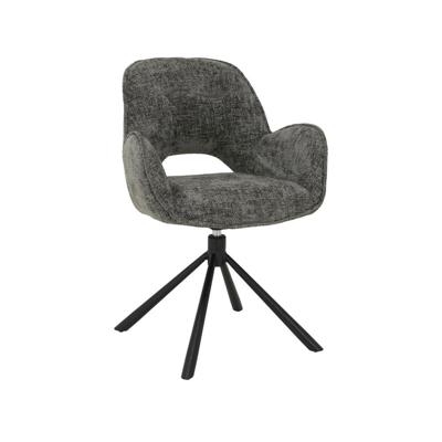 Tower Living Draaibare Eetkamerstoel 'Isola' kleur Charcoal
