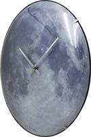 NeXtime ne-3164 wandklok dia. 35 cm, bol glas, &apos;blauw moon dome&apos; - thumbnail