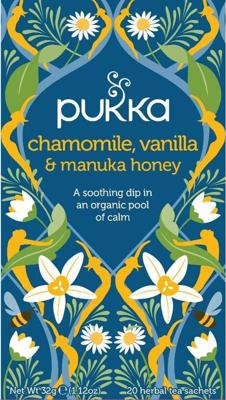 Pukka thee bio, Camomile - Vanilla, pak van 20 stuks