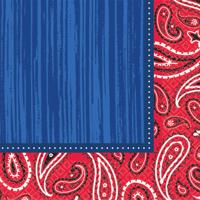 Amscan Bandana & Blue Jeans Servetten 33 X 33 Cm 16 Stuks - thumbnail