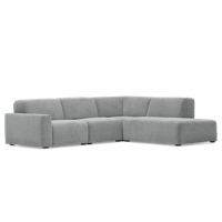 Hoekbank Soho Donkergrijs Stof - thumbnail