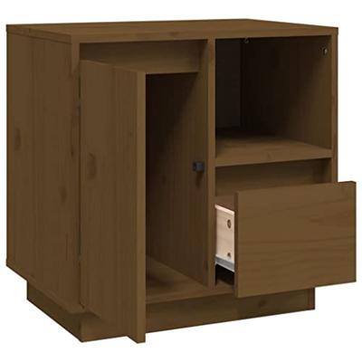 Nachtkastje 50x34x50 cm massief grenenhout honingbruin