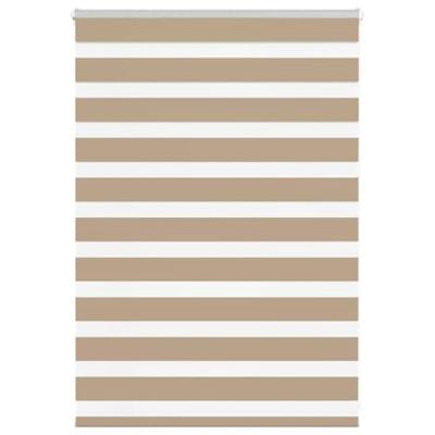 VidaXL Zebra blind 105x100 cm stofbreedte 100,9 cm polyester zandbruin VidaXL Zebra blind 105x100 cm stofbreedte 100,9 cm polyester zandbruin