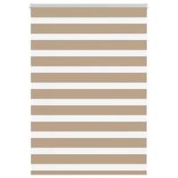 VidaXL Zebra blind 105x100 cm stofbreedte 100,9 cm polyester zandbruin - thumbnail